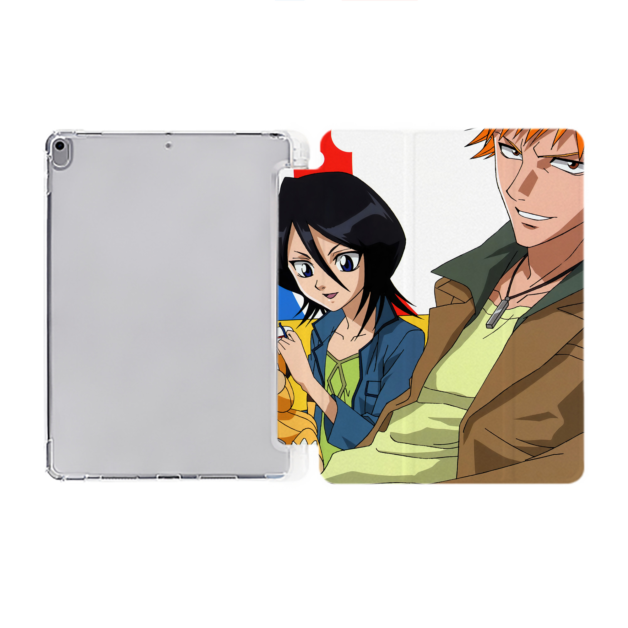 （画像用） ブリーチ BLEACH IPad ケース ペン収納付き 三つ折りスタンド PUレザー×シリコン 対応機種9.5/10.5/10.9インチ